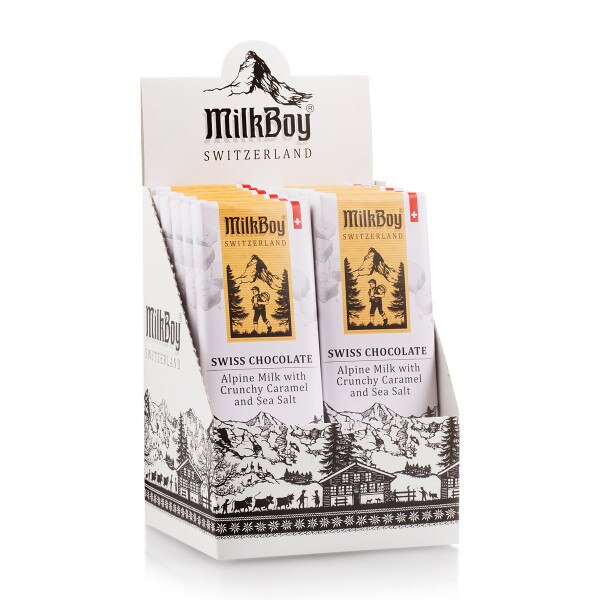 Alpine Milk Chocolate with Crunchy Caramel and Sea Salt Mini Bar